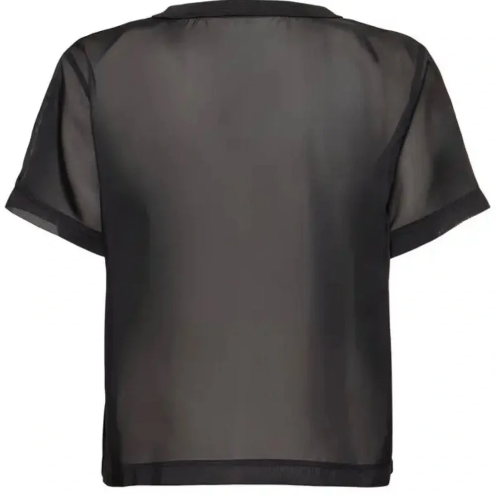 TIBI Black Sheer Blouse NWOT - Picture 2 of 11